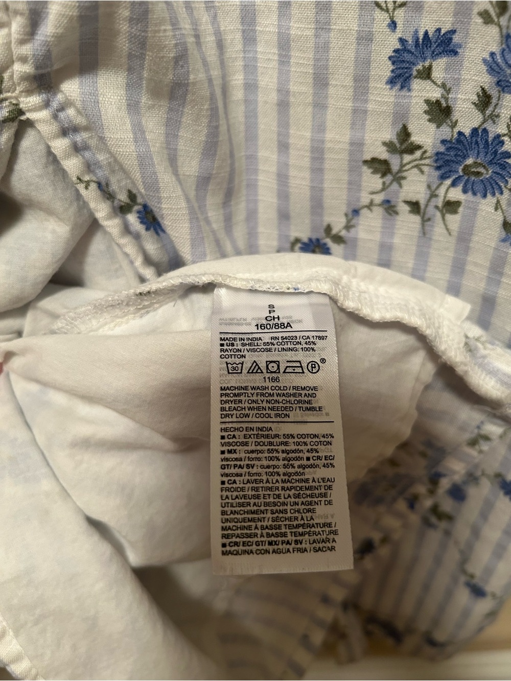 Old Navy Cream Maxi Dress with Blue Floral Print - Picture 7 of 7
